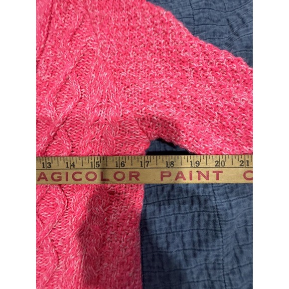 Aeropostale Cable Knit Textured Boyfriend Cardigan Pink S - Picture 6 of 7